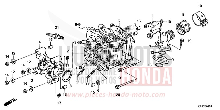 TESTATA per S-Wing PEARL NIGHTSTAR BLACK (NHA84) del 2012