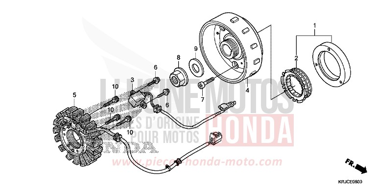 GENERATORE per S-Wing PEARL NIGHTSTAR BLACK (NHA84) del 2012