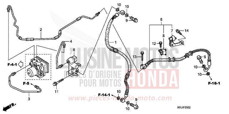 REAR BRAKE PIPE (FES125A) (FES150A) for S-Wing PEARL NIGHTSTAR BLACK (NHA84) from 2007