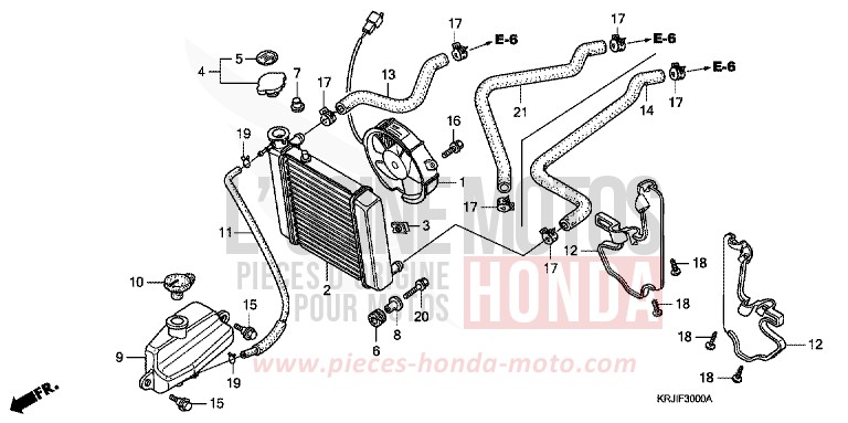 RADIATOR for S-Wing PEARL NIGHTSTAR BLACK (NHA84) from 2007