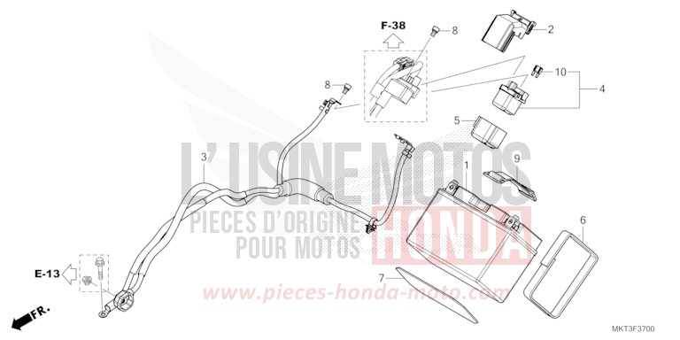 BATTERY for ADV750 GRAND PRIX RED (R380) from 2022