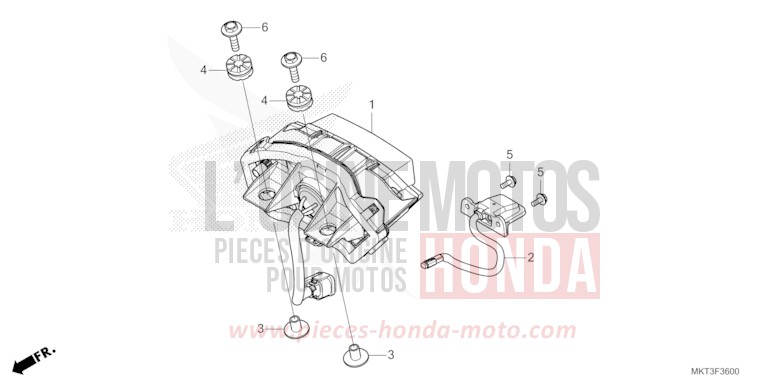 TAILLIGHT for ADV750 HARVEST BEIGE (YR176) from 2022
