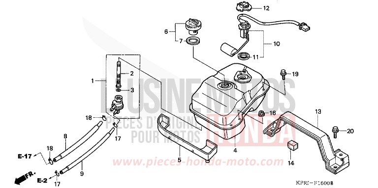 FUEL TANK for SH150 CANDY CALCUTTA RED (R277) from 2003