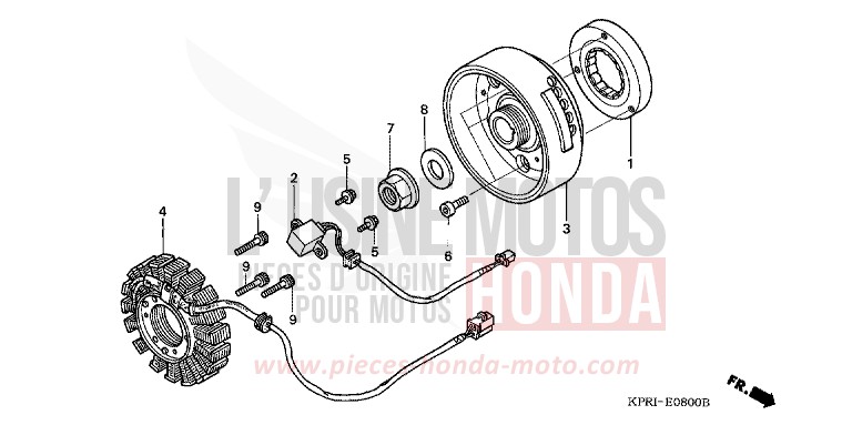 GENERATOR for SH150 CYCLON BLUE METALLIC (PB221) from 2003