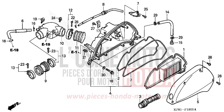 AIR CLEANER for SH150 CYCLON BLUE METALLIC (PB221) from 2003