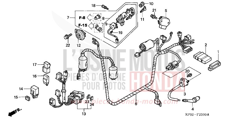 WIRE HARNESS for SH150 CYCLON BLUE METALLIC (PB221) from 2003
