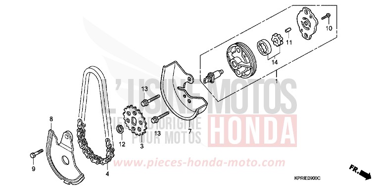 OIL PUMP for SH150 FORCE SILVER METALLIC (NH411) from 2003