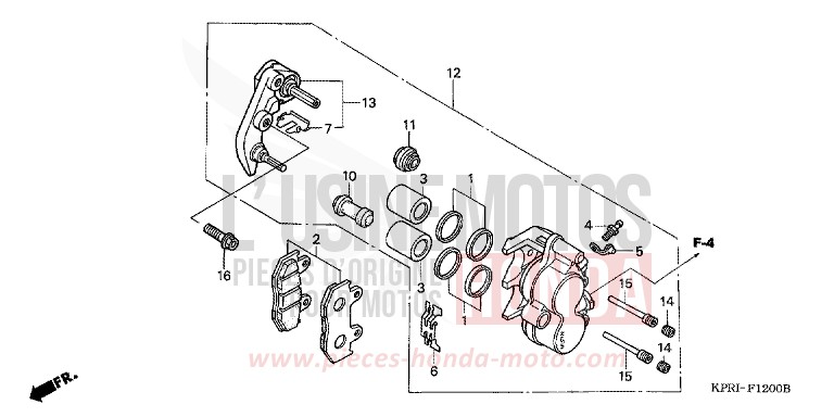 FRONT BRAKE CALIPER for SH150 INTERSTELLAR BLACK METALLIC (NHA12) from 2003