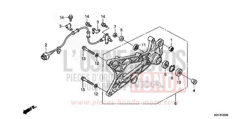 SWINGARM for SH150i PEARL COOL WHITE (NHA16) from 2013