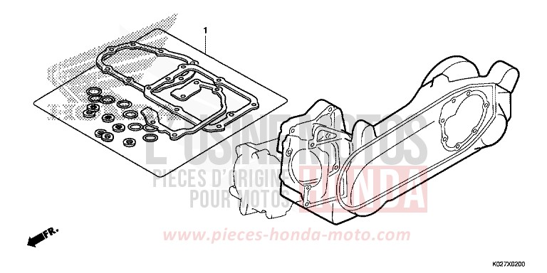 GASKET KIT B for SH150i MAT CYNOS GRAY METALLIC (NH312) from 2014