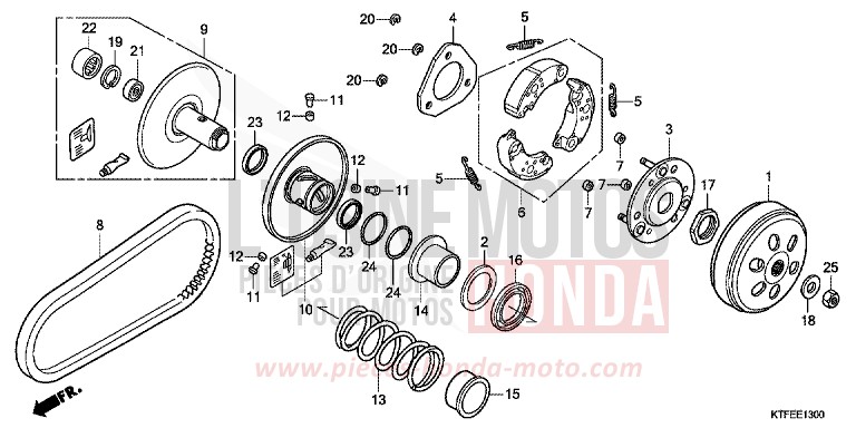 DRIVEN FACE for SH150i PEARL NIGHTSTAR BLACK (NHA84) from 2012
