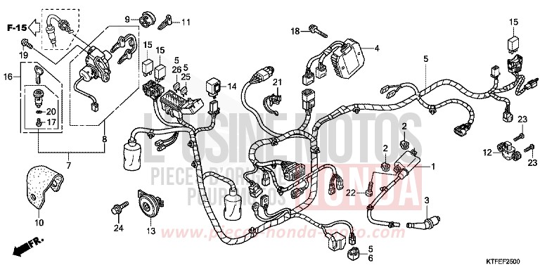 WIRE HARNESS for SH150i PEARL NIGHTSTAR BLACK (NHA84) from 2012