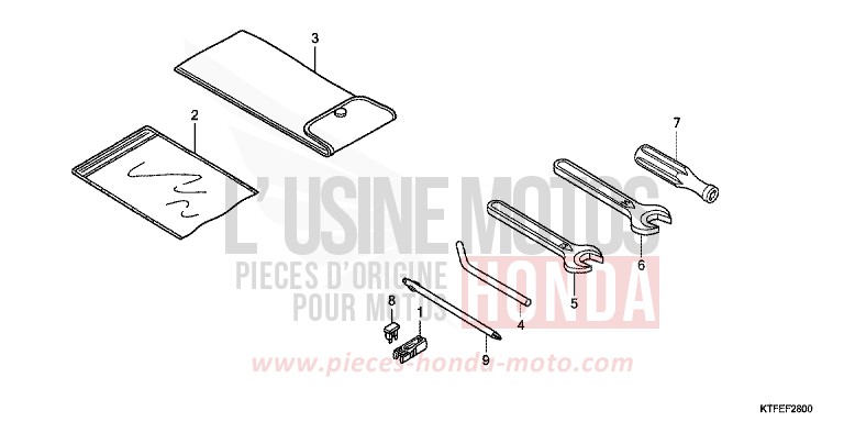 TOOLS for SH150i PEARL SIENA RED (R320) from 2012