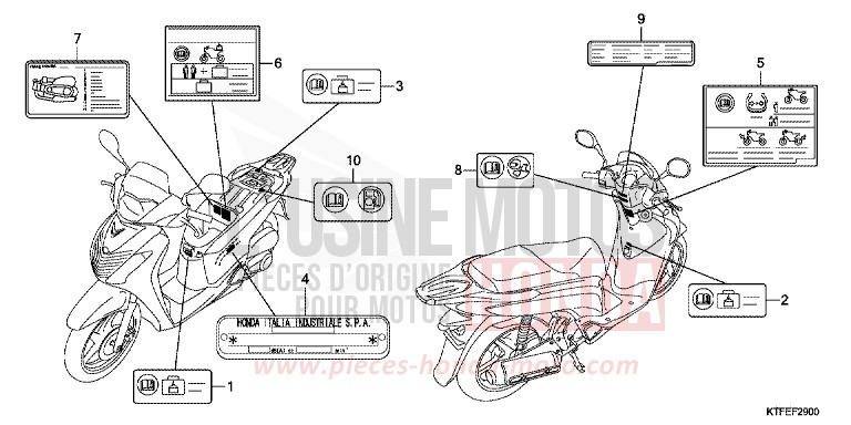 CAUTION LABEL for SH150i PEARL SIENA RED (R320) from 2012