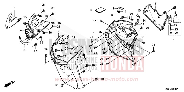 FRONT COVER for SH150i CHAMPAGNE BRONZE METALLIC (YR287) from 2012