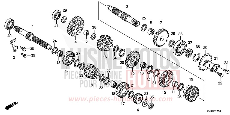TRANSMISSION for CBR250R ASTEROID BLACK METALLIC (NHA35) from 2011