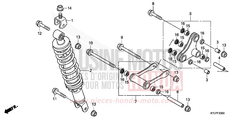 REAR CUSHION for CBR250R ASTEROID BLACK METALLIC (NHA35) from 2011