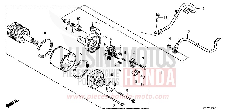 STARTING MOTOR for CBR250R PEARL SPENCER BLUE (PB308) from 2011