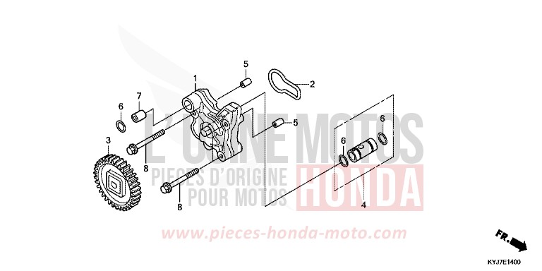 OIL PUMP for CBR250R PEARL SPENCER BLUE (PB308) from 2011