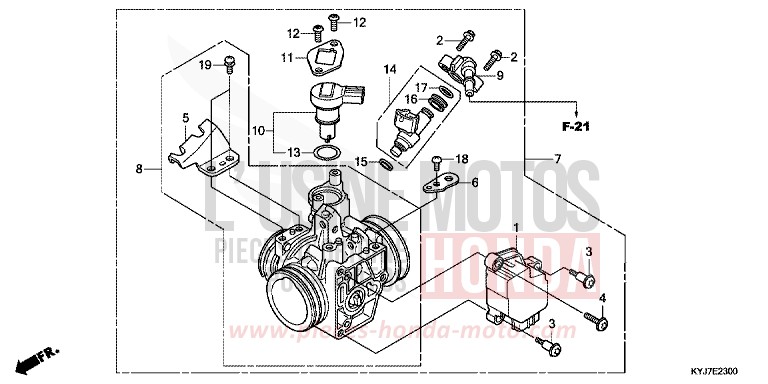 CORPO FARFALLATO per CBR250R BLACK (NH1) del 2013