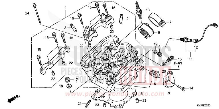 TESTATA per CBR250R PEARL HIMALAYAS WHITE (NHA87) del 2013