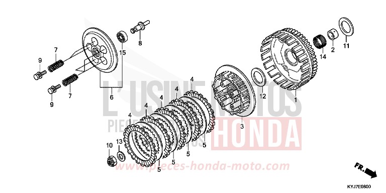 CLUTCH for CBR250R NITRIC ORANGE (YR271) from 2013