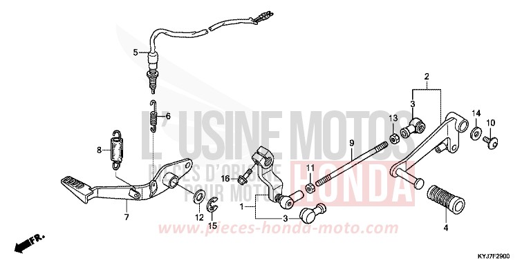 PEDAL for CBR250R NITRIC ORANGE (YR271) from 2013