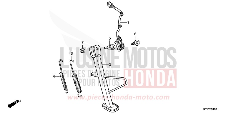 STAND for CBR250R NITRIC ORANGE (YR271) from 2013