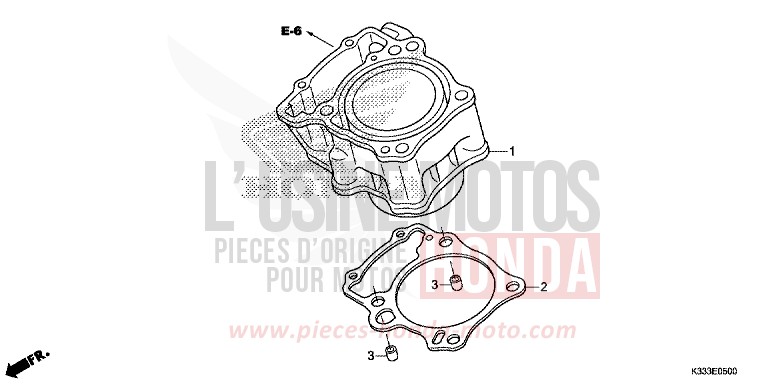CYLINDER for CBR250R BLACK (NH1) from 2015