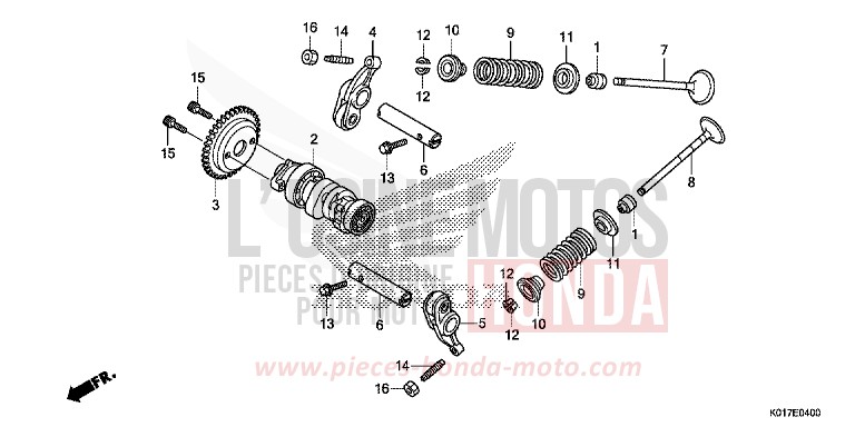 CAMSHAFT/VALVE for SH150i PEARL COOL WHITE (NHA16) from 2013