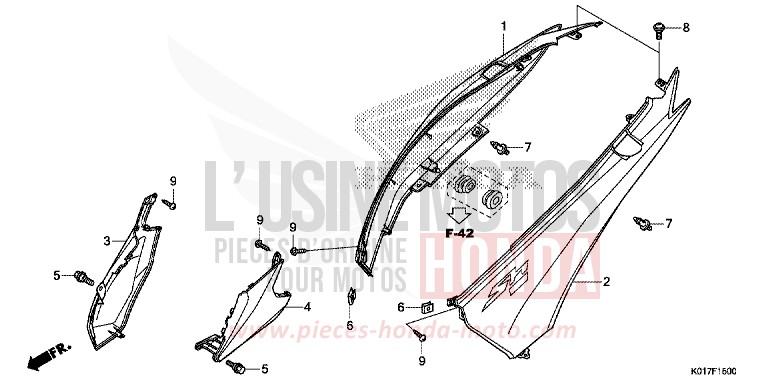 BODY COVER for SH150i PEARL SIENA RED (R320) from 2013