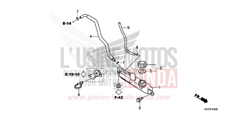 RESERVE TANK for SH150i PEARL COOL WHITE (NHA16) from 2013