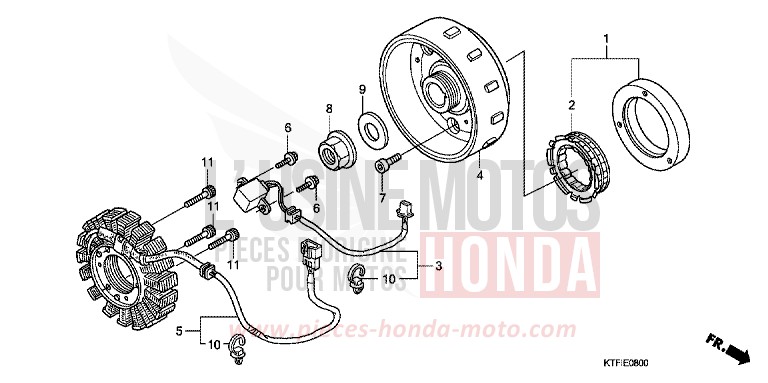 GENERATORE per SH150i MAT CYNOS GRAY METALLIC (NH312) del 2010
