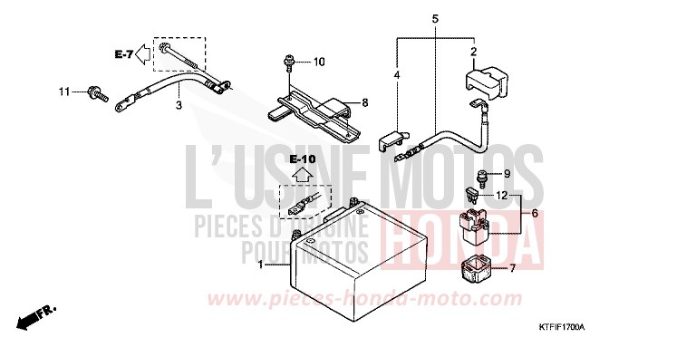 BATTERY for SH150i MAT CYNOS GRAY METALLIC (NH312) from 2010