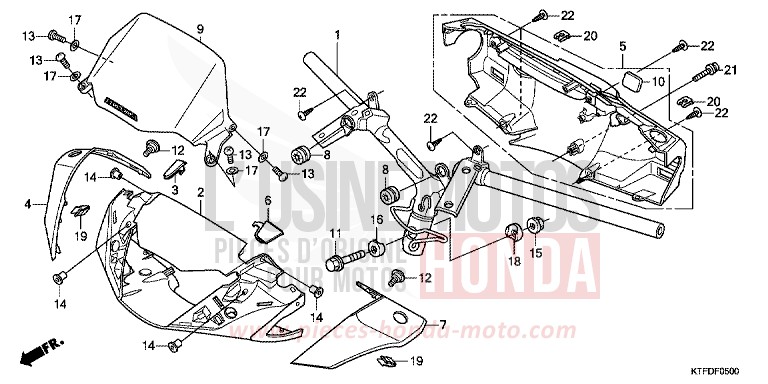HANDLE PIPE/HANDLE COVER for SH150i PEARL COOL WHITE (NHA16) from 2011