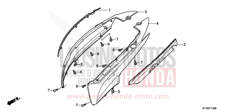BODY COVER for SH150i PEARL COOL WHITE (NHA16) from 2011