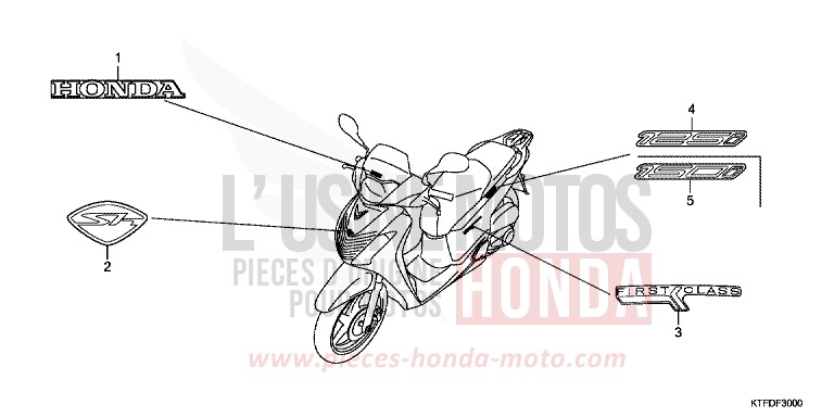 MARK for SH150i PEARL COOL WHITE (NHA16) from 2011