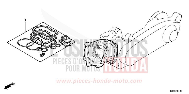 GASKET KIT A for SH150i PEARL COOL WHITE (NHA16) from 2012