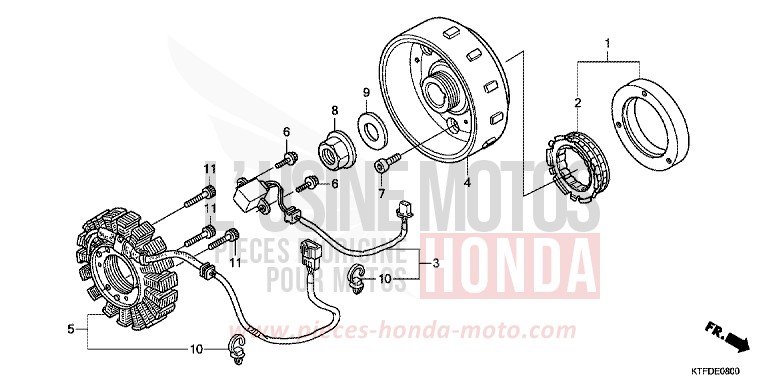 GENERATOR for SH150i CHAMPAGNE BRONZE METALLIC (YR287) from 2011