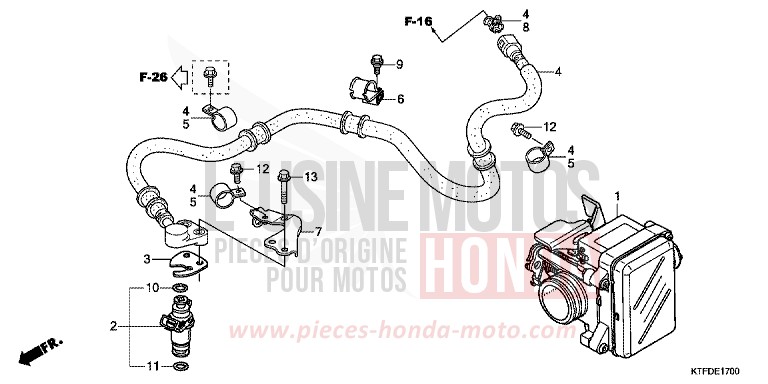 THROTTLE BODY for SH150i CHAMPAGNE BRONZE METALLIC (YR287) from 2011