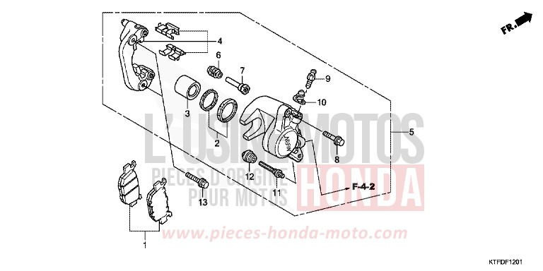 REAR BRAKE CALIPER for SH150i CHAMPAGNE BRONZE METALLIC (YR287) from 2011