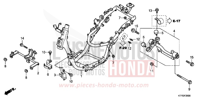 FRAME BODY for SH150i CHAMPAGNE BRONZE METALLIC (YR287) from 2011