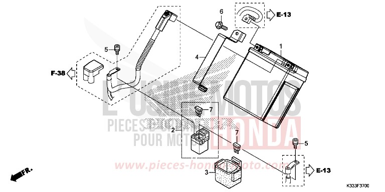 BATTERIA per CBR250R MILLENNIUM RED (R263) del 2016