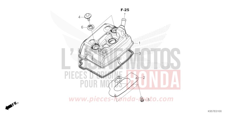 CYLINDER HEAD COVER for CRF250R EXTREME RED (R292) from 2025
