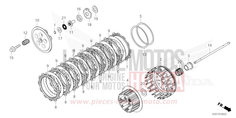 CLUTCH for CRF250R EXTREME RED (R292) from 2025