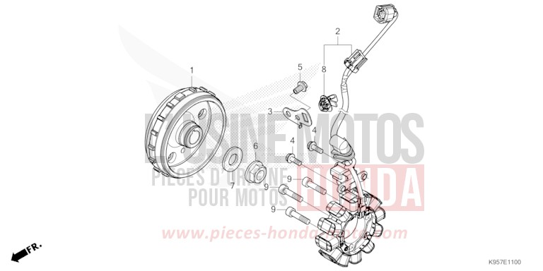 GENERATOR for CRF250R EXTREME RED (R292) from 2025