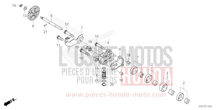 OIL PUMP for CRF250R EXTREME RED (R292) from 2025