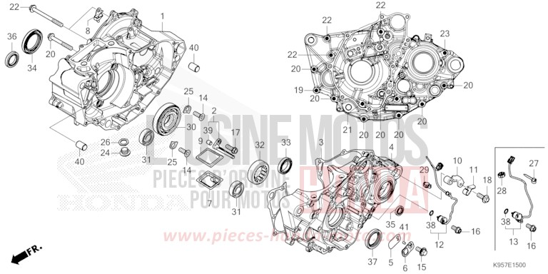 CARTER per CRF250R EXTREME RED (R292) del 2025