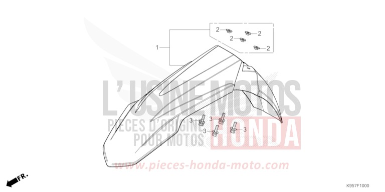 FRONT FENDER for CRF250R EXTREME RED (R292) from 2025