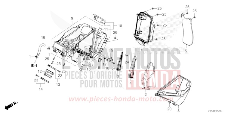 AIR CLEANER for CRF250R EXTREME RED (R292) from 2025